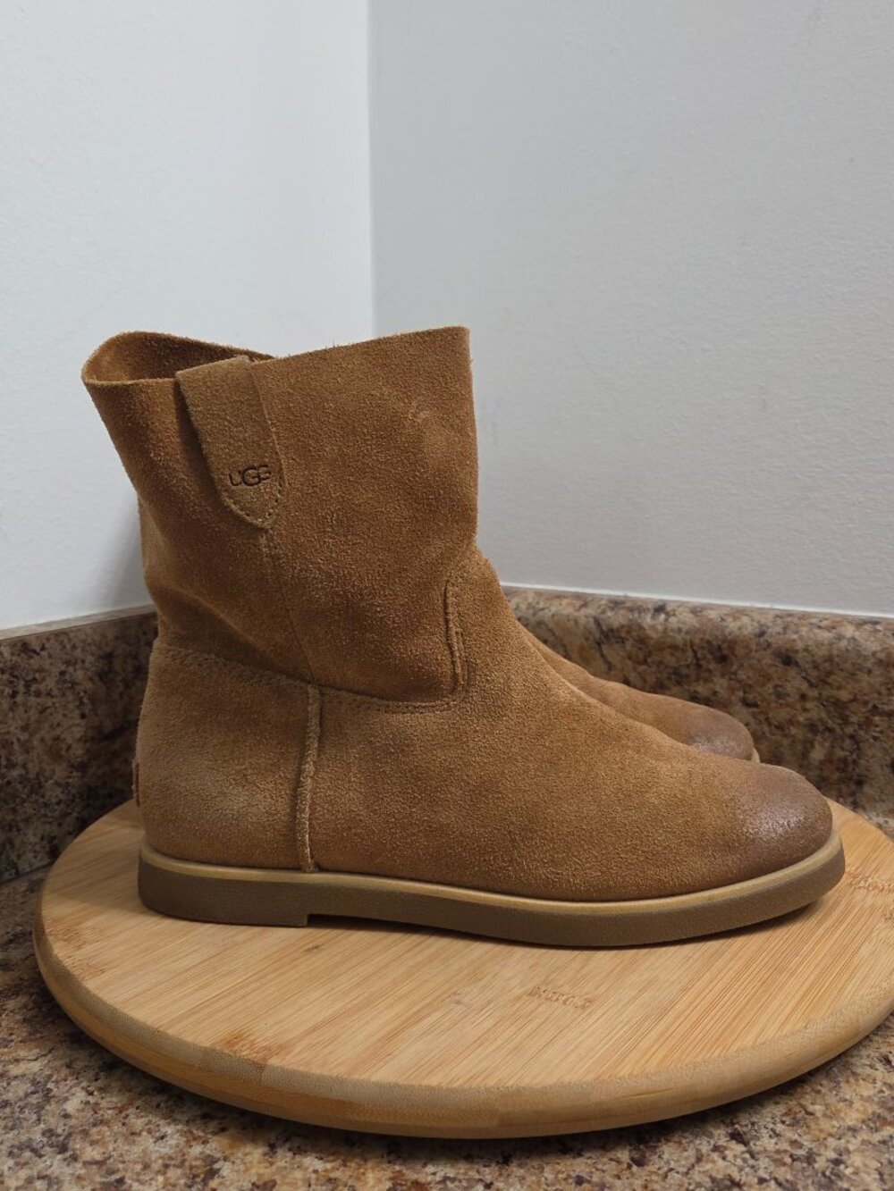 Ugg Josefene Ladies Brown Suede Boots Size 7 Ankle Booties